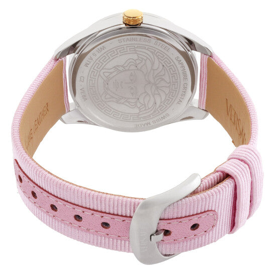 VERSACE Quartz Ladies Pink Guilloche Dial Watch image 2