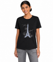 KARL LAGERFELD Cotton Jersey Jeweled Eiffel Tower Tee