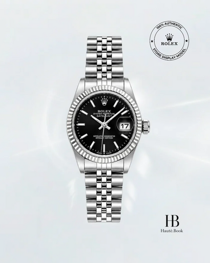 [Store Display] ROLEX Datejust  Black Jubilee Stainless Steel White Gold 26 mm