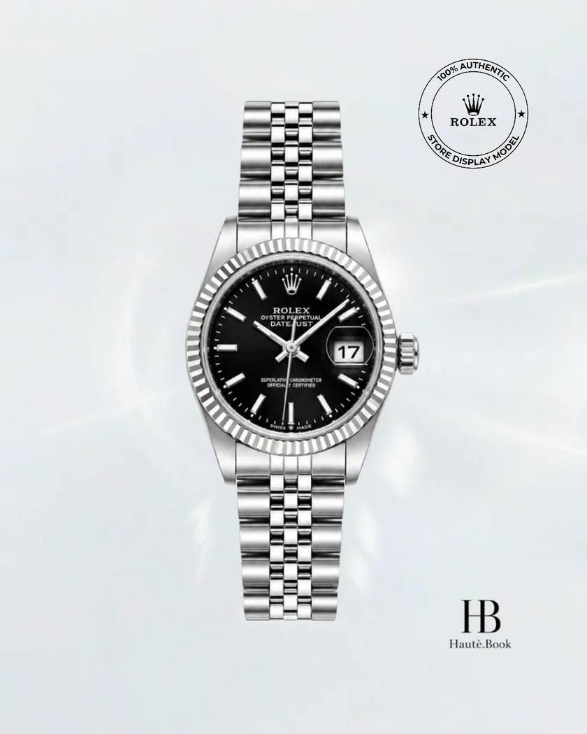 [Store Display] ROLEX Datejust  Black Jubilee Stainless Steel White Gold 26 mm