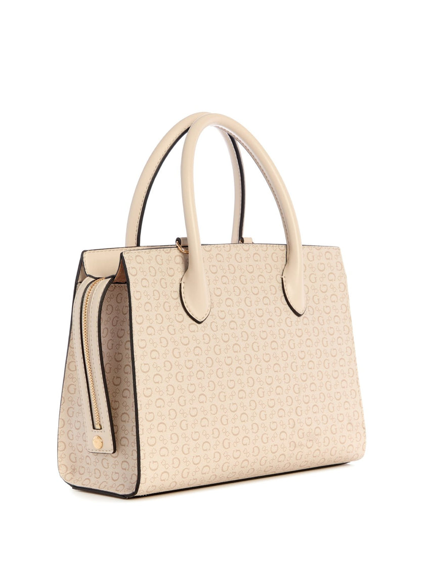 Guess Beryln Logo Large Satchel - Neutral image 1