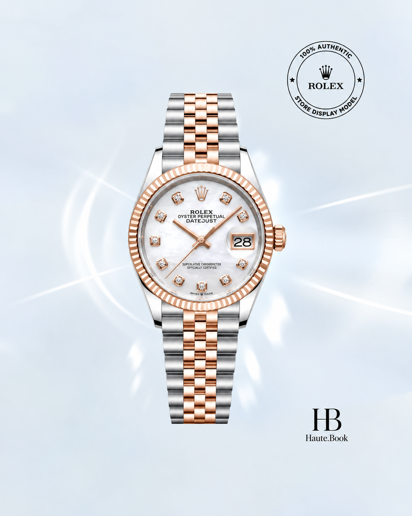 [Store Display] Rolex Datejust White Mother-of-Pearl Diamond Dial 36 mm