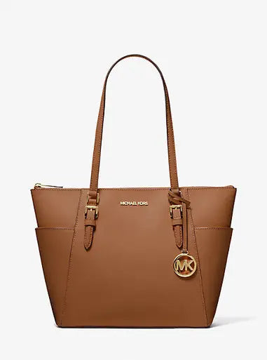 [AT DELHI] MICHAEL KORS  Charlotte Large  Saffiano Leather Top-zip Tote Bag - Luggage image 1