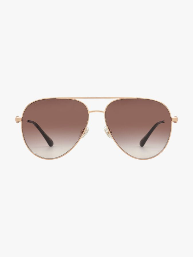 [ARRIVING] JIMMY CHOO Brown Gradient Pilot Ladies Sunglasses image 0