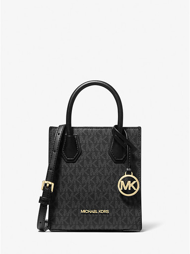 MICHAEL KORS Mercer Extra-Small Logo And Leather Crossbody Bag - Black image 2