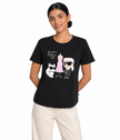 KARL LAGERFELD Cotton Jersey Karl Et Choupette Mannequin Tee
