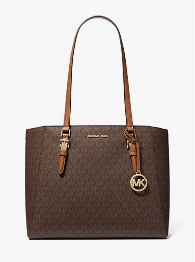 [AT DELHI] MICHAEL KORS Charlotte Large 3-in-1 Signature Logo Tote Bag -Brown image 4