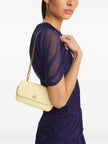 [ARRIVING] TORY BURCH Mini Kira Moto Quilt Flap Bag - Lemon Color image 1