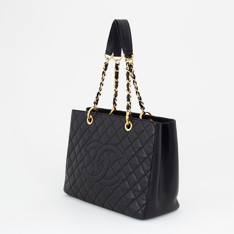 CHANEL GST Black Caviar Gold Hardware