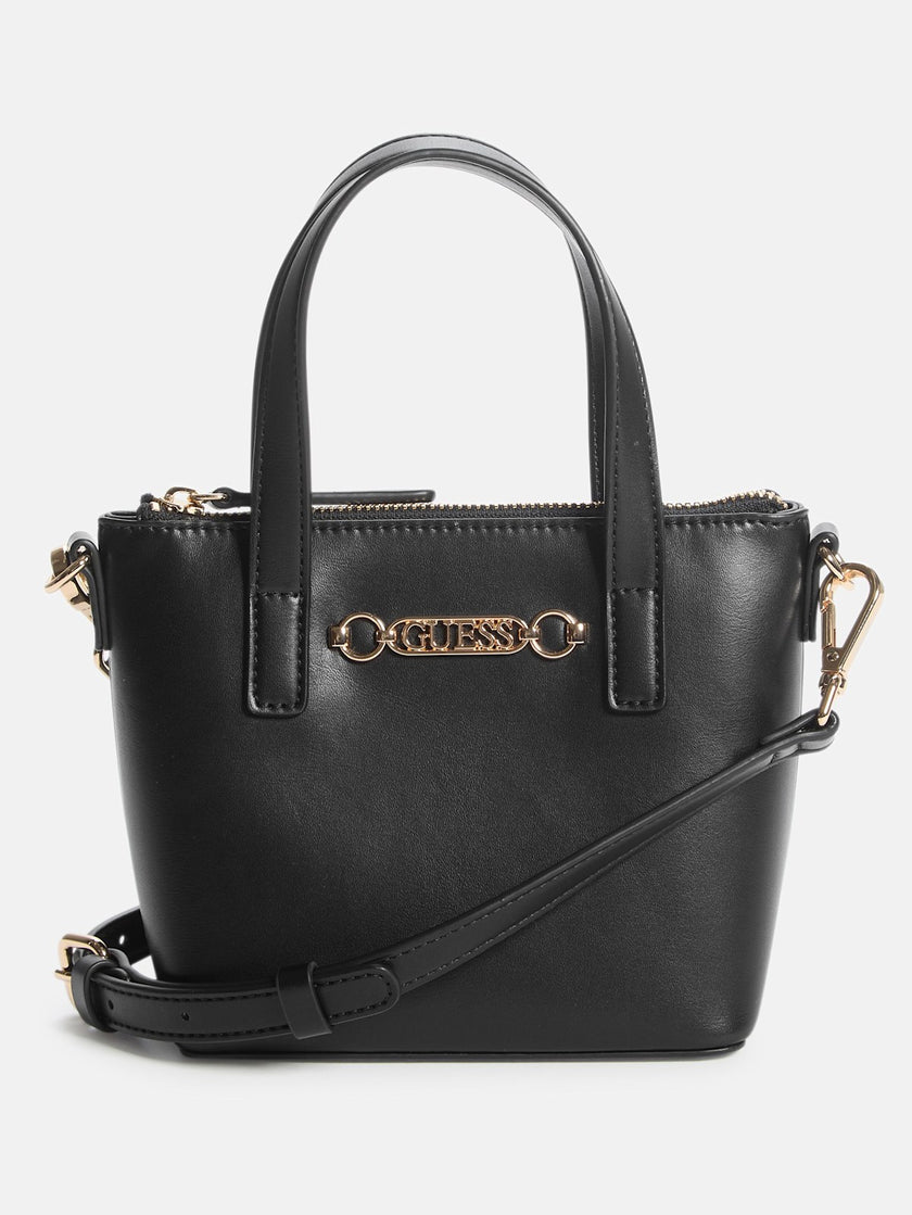 Guess Avelina Faux-Leather Mini Tote - Black image 0