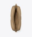 TORY BURCH Kira Diamond Quilt Camera Bag - Taupe Oak image 3