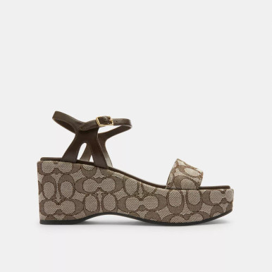 COACH Gale Wedge Sandal In Signature Jacquard image 2