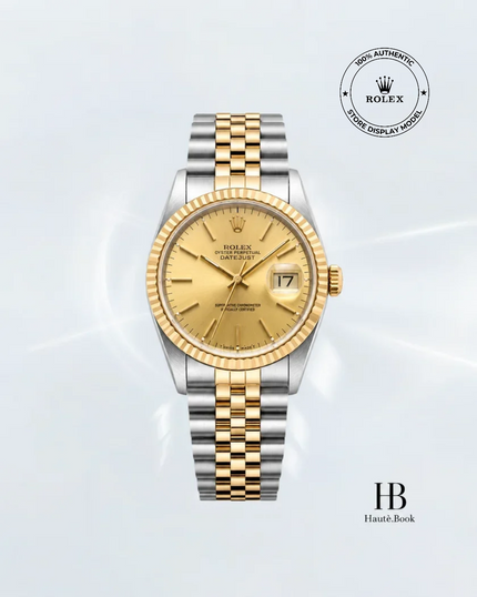 [Store Display] ROLEX Datejust Champagne Jubilee Yellow Gold Stainless Steel 36 mm