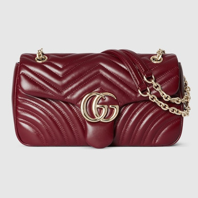 GUCCI GG Marmont Medium Shoulder Bag - Rosso Ancora Red image 3