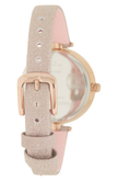 KATE SPADE holland three-hand rose gold-tone glitter leather watch, 34mm image 0