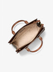 MICHAEL KORS Sheila Medium Two-Tone Metallic Signature Logo Satchel image 5