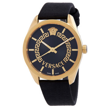 VERSACE New V Circle Quartz Black Dial Ladies Watch image 0