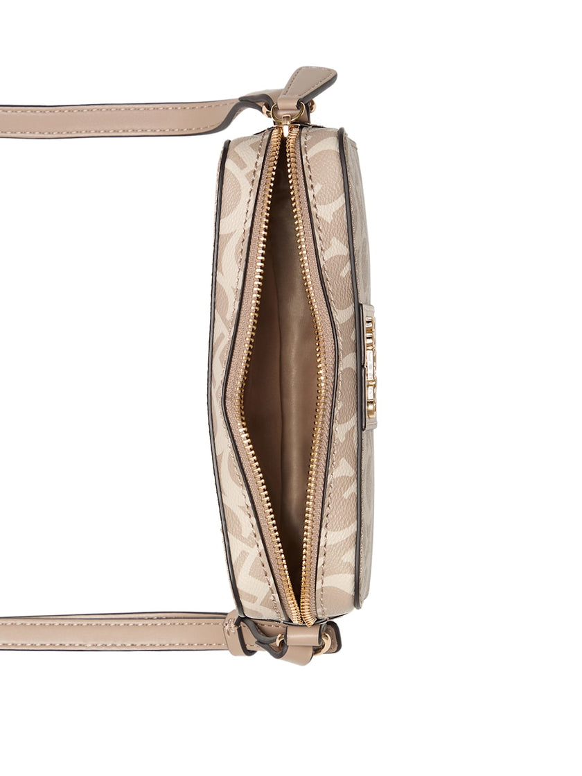 Guess Kyrie Mini Faux-Leather Camera Crossbody - Brown image 3