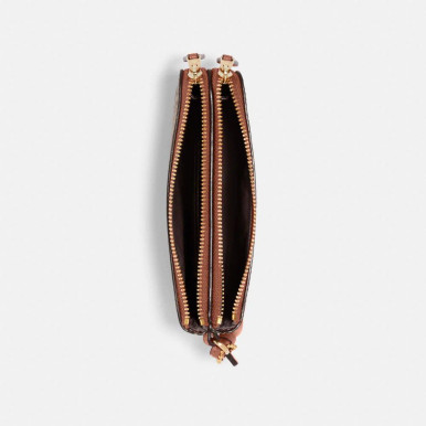 COACH Double Corner Zip Wristlet In Signature Canvas image 0