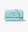 TORY BURCH Small Kira Chevron Convertible Shoulder  Bag - Light Celeste image