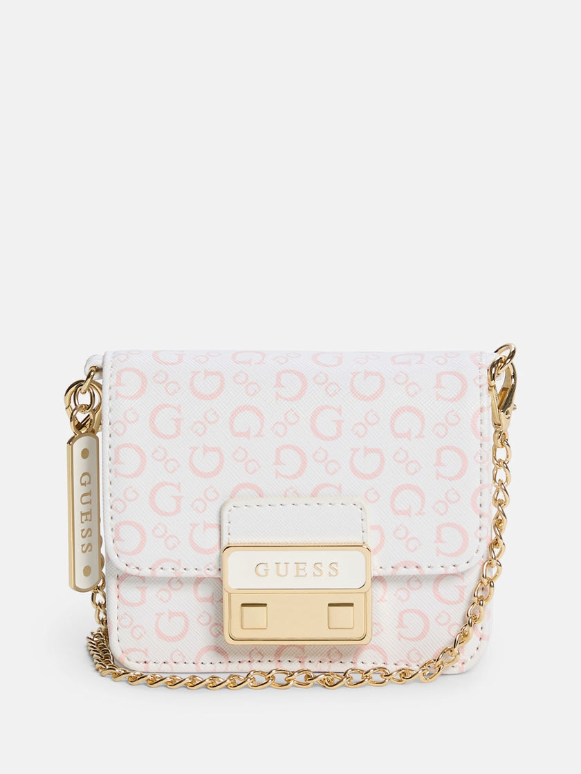 Guess Elssie Card Case Crossbody - Pink image 0