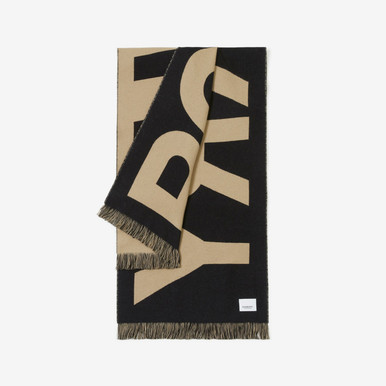 BURBERRY  Logo Wool Scarf image 3