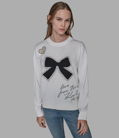 KARL LAGERFELD Whimsy Bow Sweater image 3