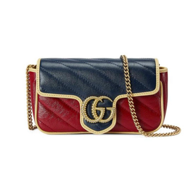 GUCCI Super Mini Gg Marmont In Quilted Leather Bag - Multicolor image 0