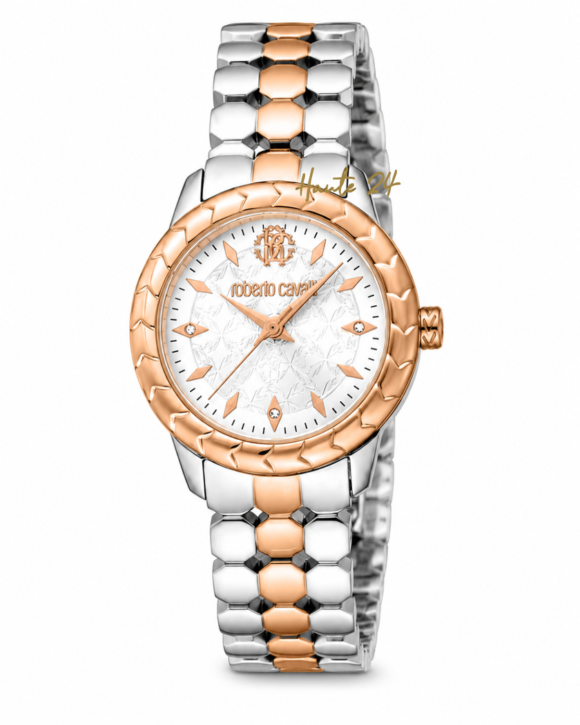 ROBERTO CAVALLI Mini Silver-tone Dial Ladies Watch