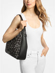 MICHAEL KORS Nayla Medium Leopard Print Calf Hair Hobo Shoulder Bag image 1