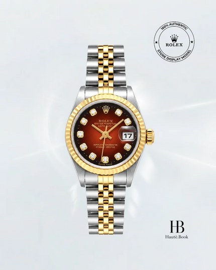 [Store Display] ROLEX Datejust Cherry Gradient Diamond Yellow Gold Stainless Steel 26 mm