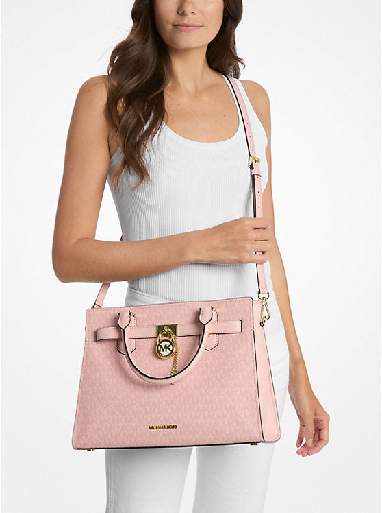 MICHAEL KORS Hamilton Medium Signature Logo Satchel image 1