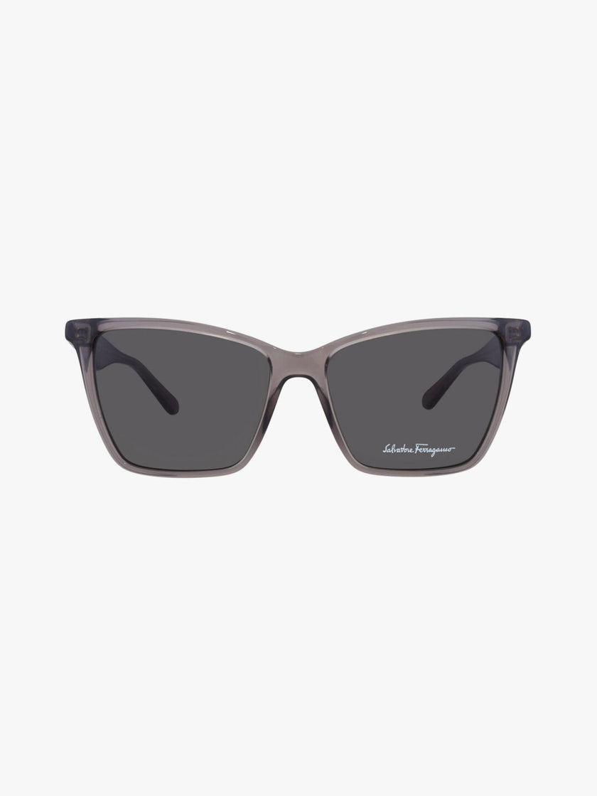 SALVATORE FERRAGAMO Grey Butterfly Ladies Sunglasses (Arriving In Delhi) image 0
