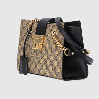 GUCCI Padlock small GG bees shoulder bag image 0