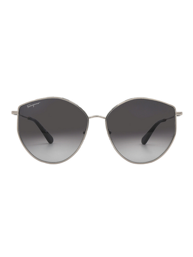 Salvatore Ferragamo  Grey Gradient Irregular Ladies Sunglasses image 1