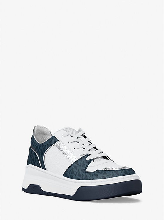 MICHAEL KORS Lexi Mixed-Media Sneaker - Admiral image 0