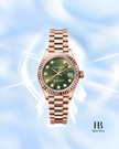 [Brand New] Rolex Lady-Datejust Olive Green President 279175-0009 28 mm