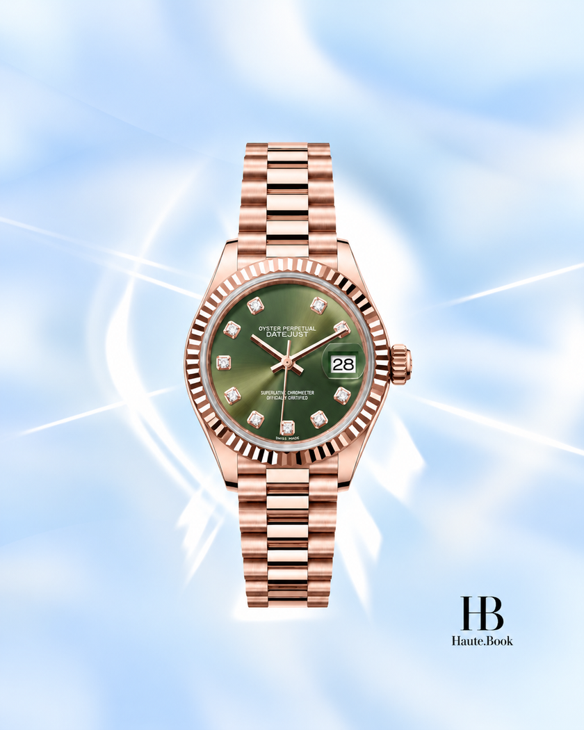 [Brand New] Rolex Lady-Datejust Olive Green President 279175-0009 28 mm