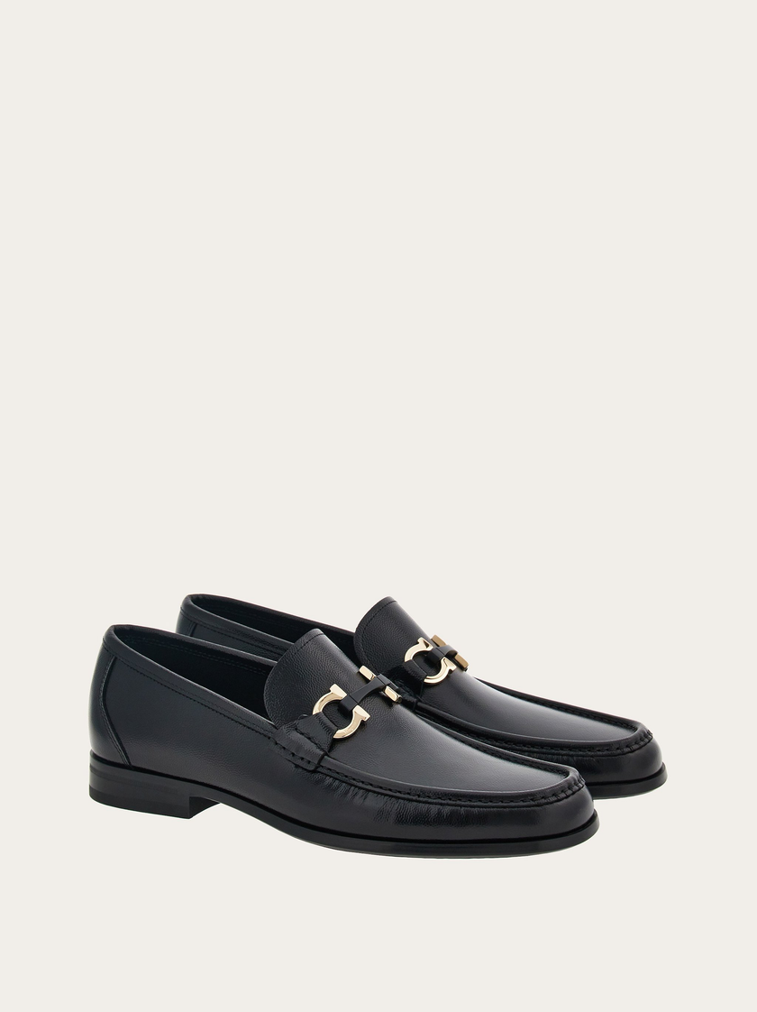 SALVATORE FERRAGAMO Gancini Embellished Moccasin - Black, 13 image
