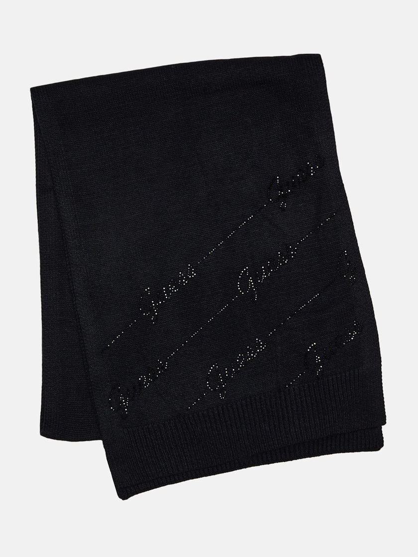 Guess Scarf Rhinestone Logo Scarf - Black image 0