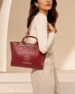 CHANEL Medium Studded Deauville Tote