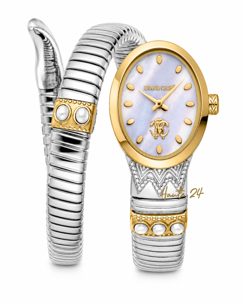 ROBERTO CAVALLI Serpente Ornato Mother of Pearl Dial Ladies Watch