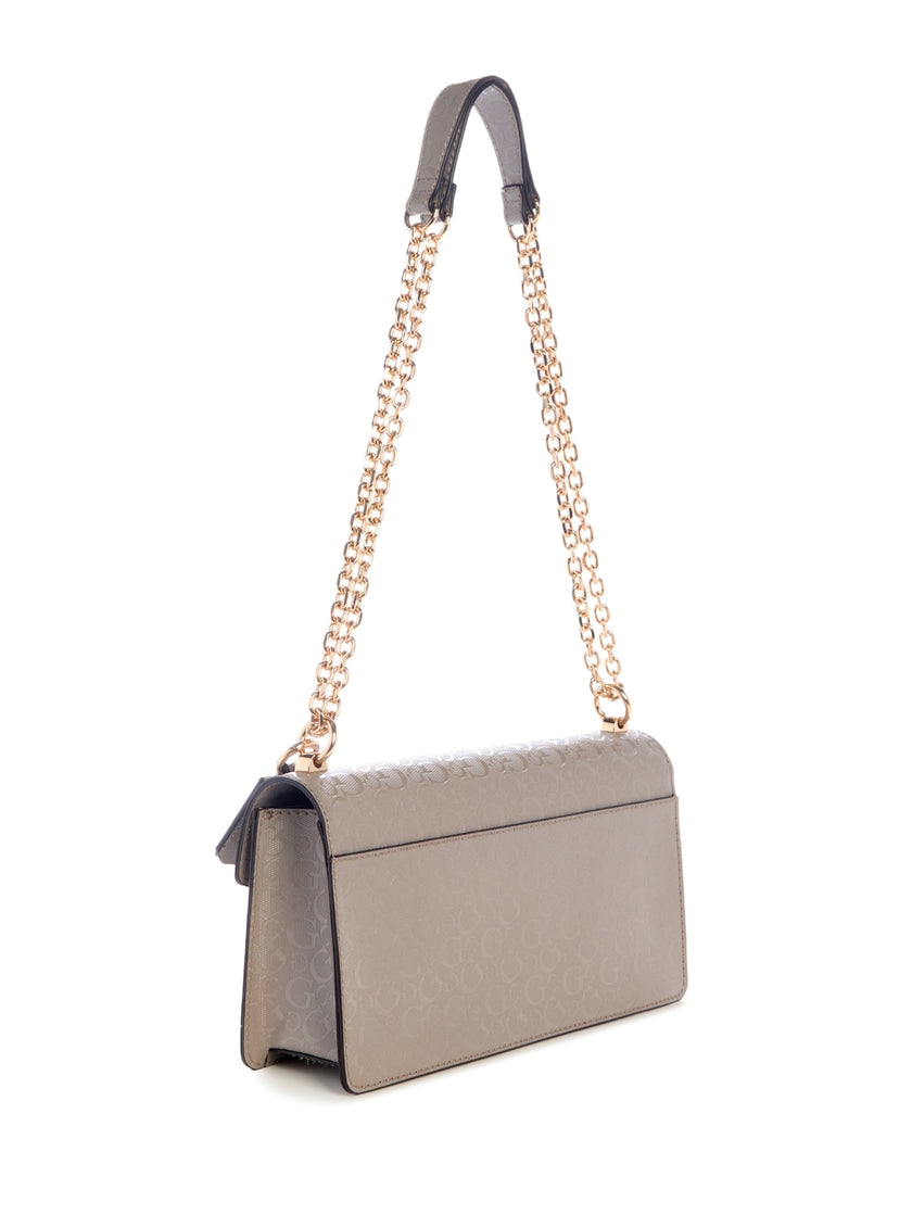 Guess Kiran Logo Shine Convertible Crossbody - Gray image 2
