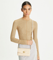 TORY BURCH Kira Chevron Chain Wallet - New Cream image 2