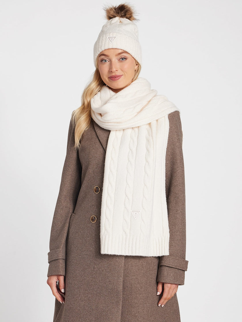 Guess Cable-Knit Beanie - Off-White image 2