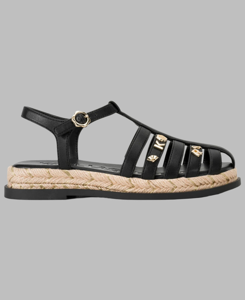 [AT DELHI] KARL LAGERFELD Chaselyn Fisherman Espadrille - Black image 2