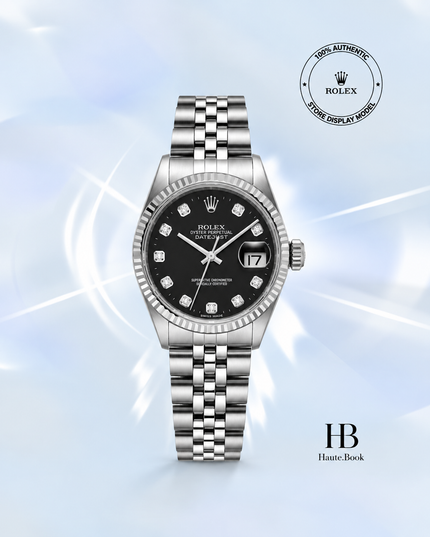 [Store Display]* Rolex Datejust Black Dial Diamond Stainless Steel 36 mm