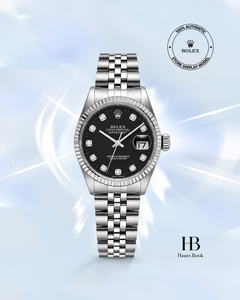 [Store Display]* Rolex Datejust Black Dial Diamond Stainless Steel 36 mm