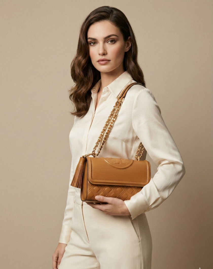 TORY BURCH Small Fleming Convertible Shoulder Bag - Kobicha image 0