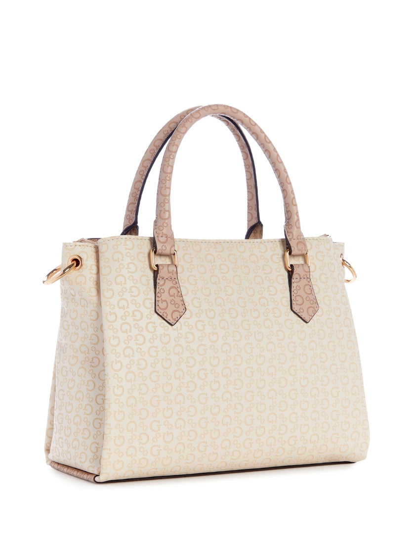 Guess Zakaria Debossed Logo Satchel - Neutral image 1